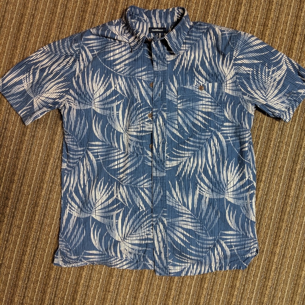 NEW Short Sleeve Tropical Pattern Men's S Shirt